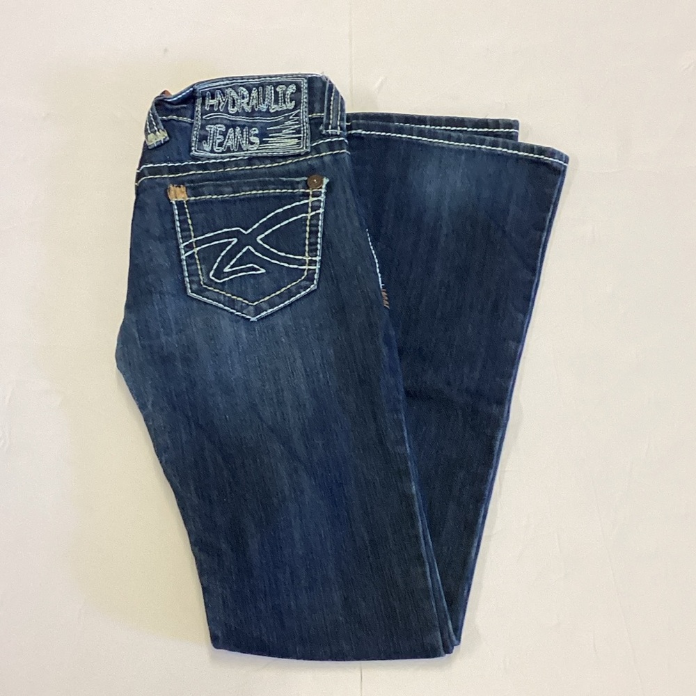 Hydraulic Dark Wash Slim Bootcut Jeans